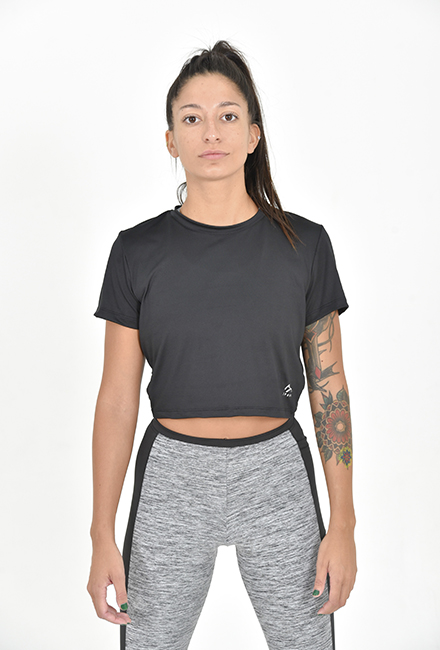 Remera Crop Manga Corta - BN-1063 